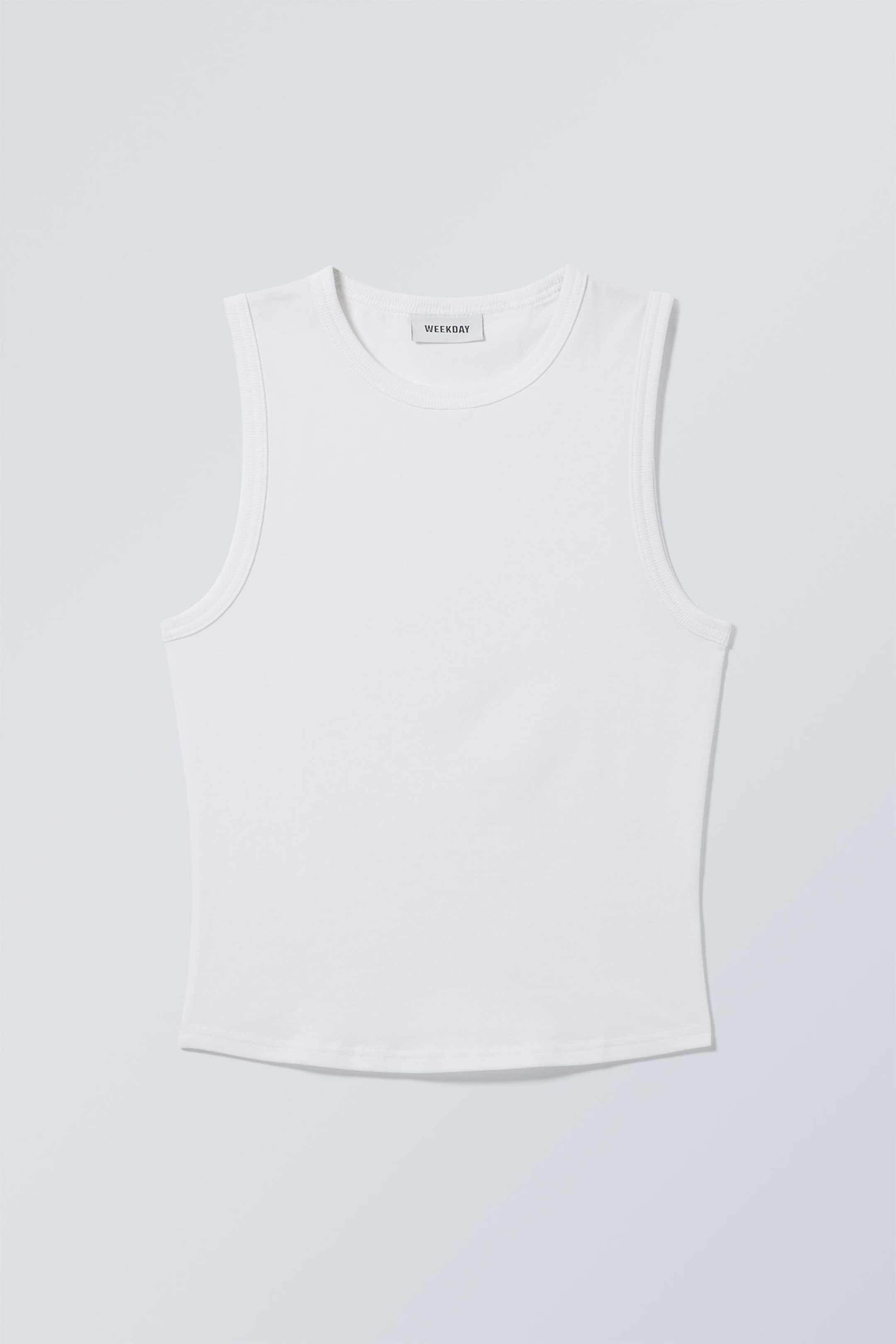 Wit - Strakke nauwsluitende tanktop - 0