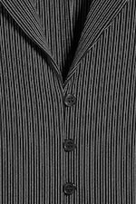Noir rayé - Chemise trapèze à manchettes longues - 4