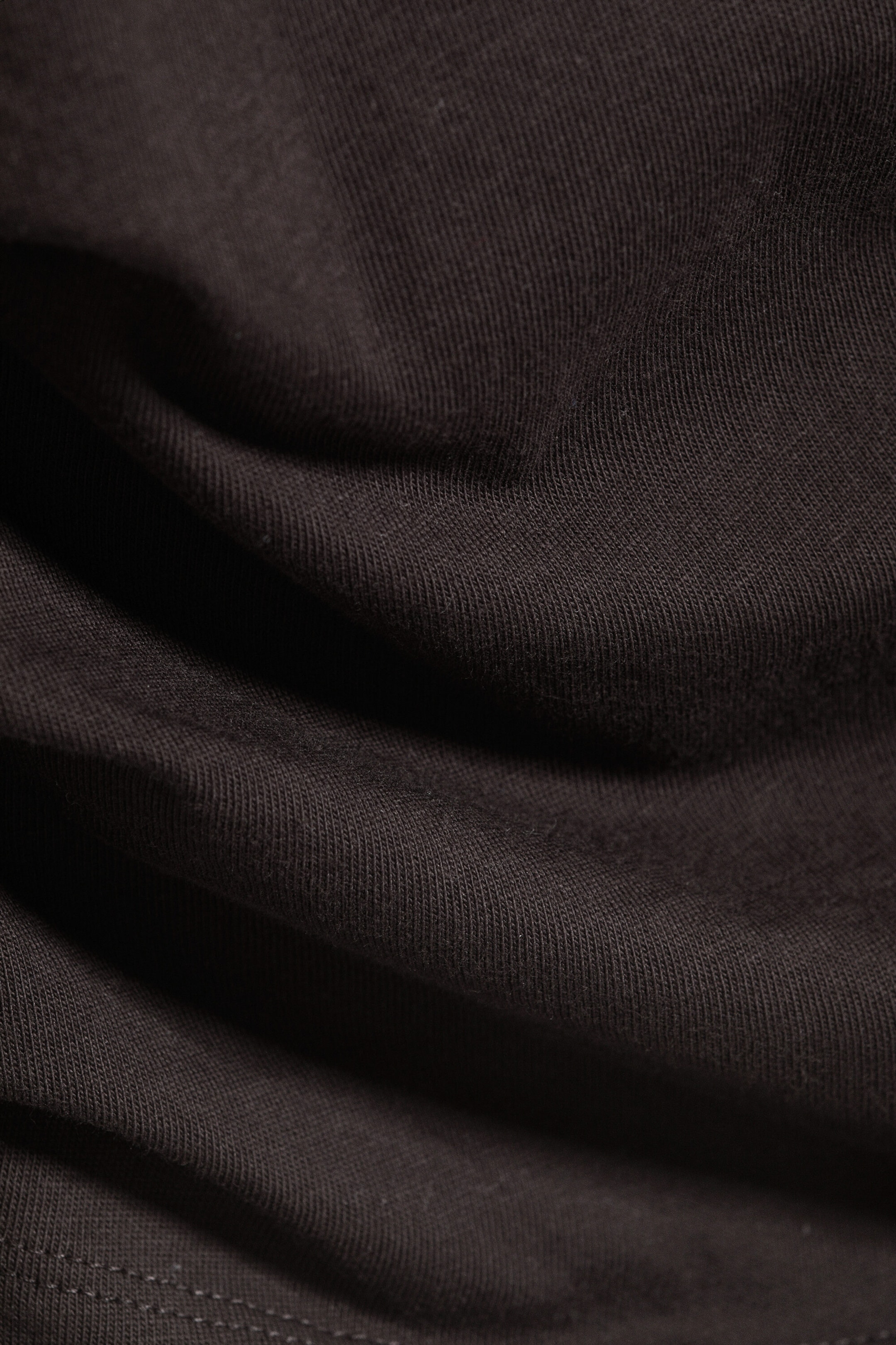 Donkerbruin - Geplooide top met lange mouwen - 1