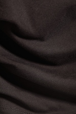 Donkerbruin - Geplooide top met lange mouwen - 1