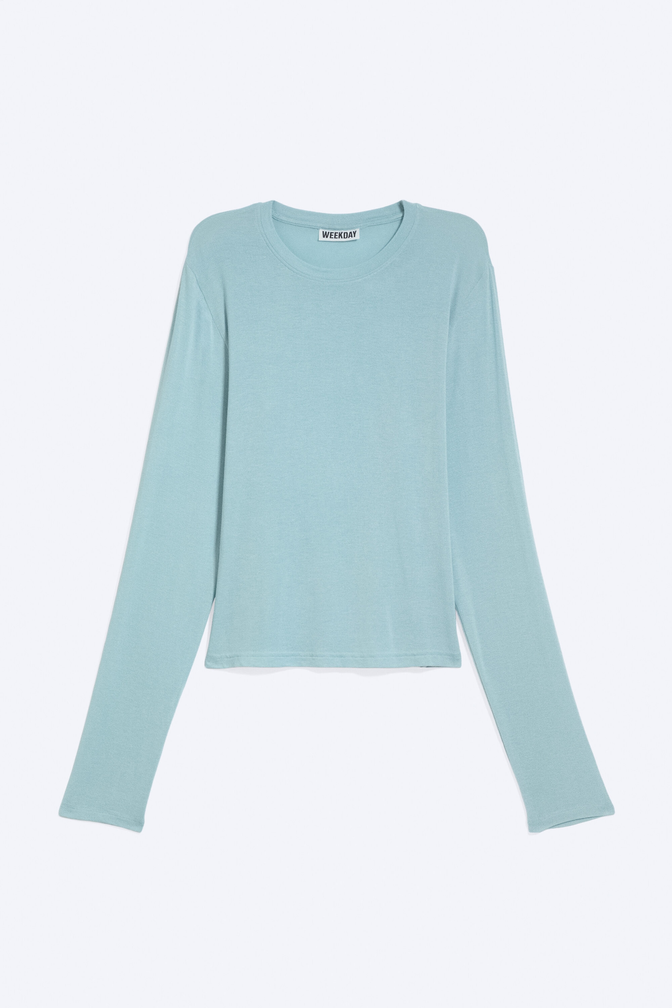 Light Dusty Blue - Doorschijnend T-shirt met lange mouwen - 1