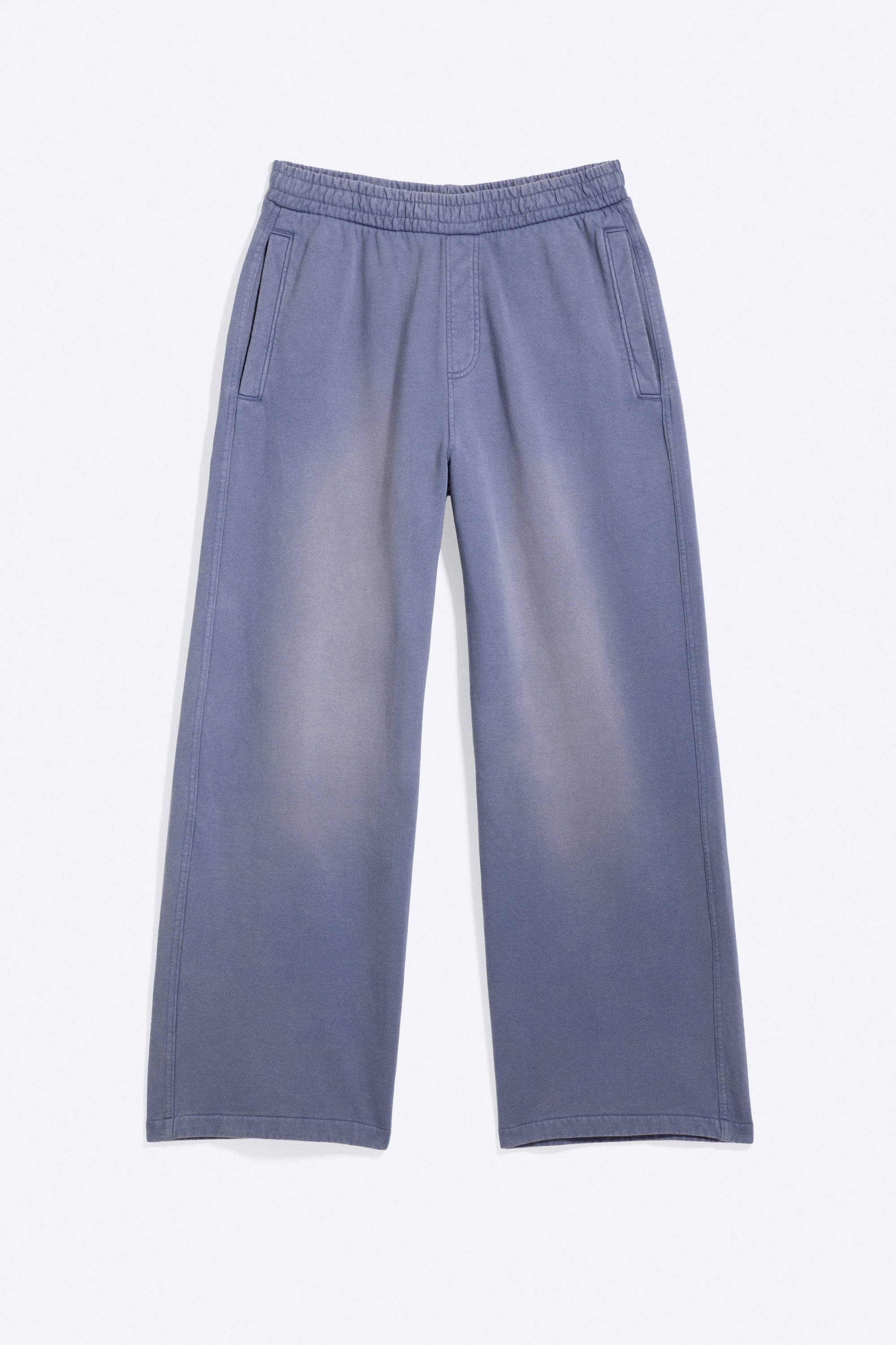 Spodnie dresowe Loose Straight Leg Mid Rise - Washed Blue