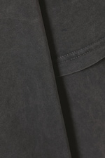 Gebleekt zwart met wassing - Oversized top met dubbele lange mouwen - 1
