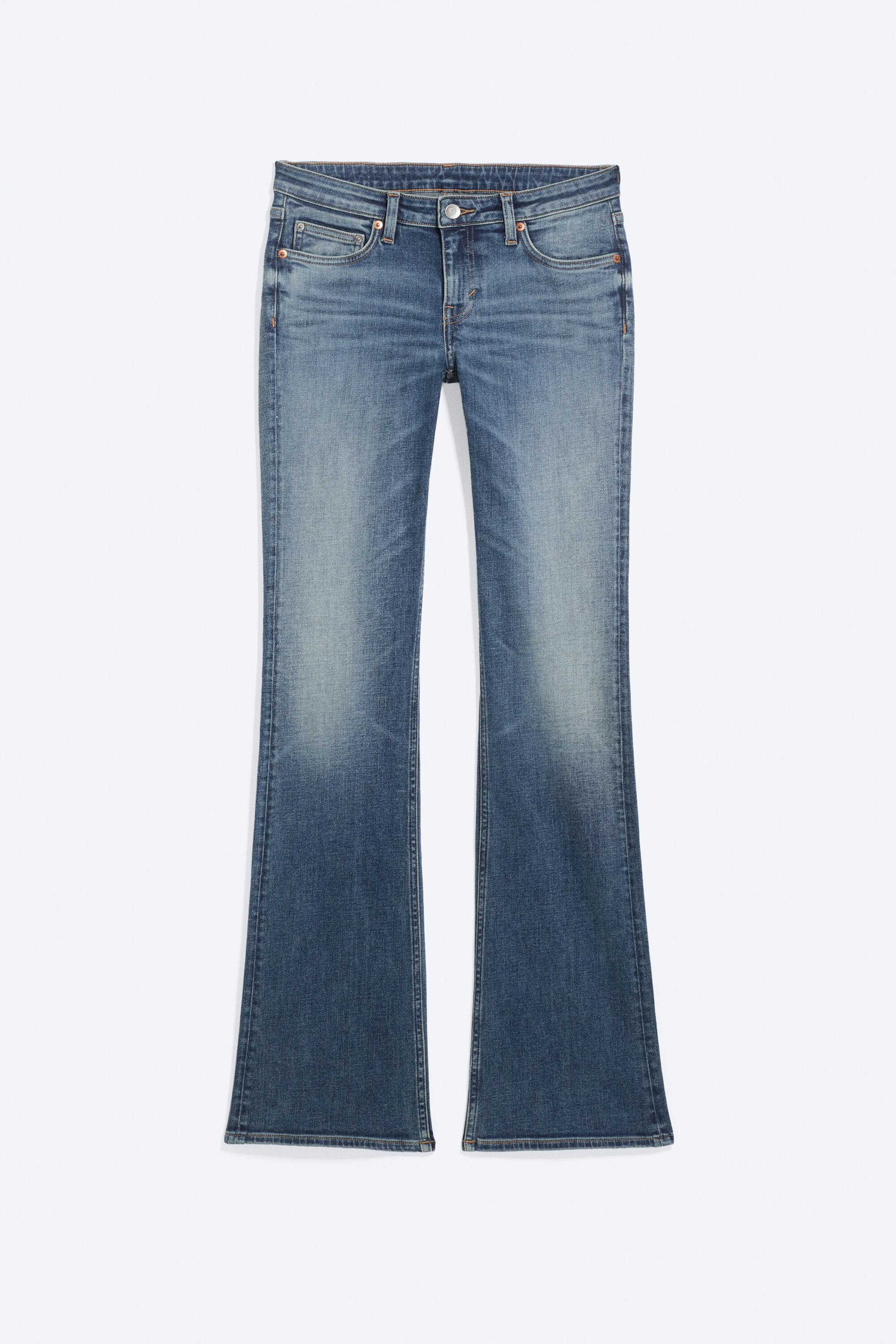 Seahorse Blue - Mittelblau - Luna Low Waist Skinny Bootcut Jeans - 5