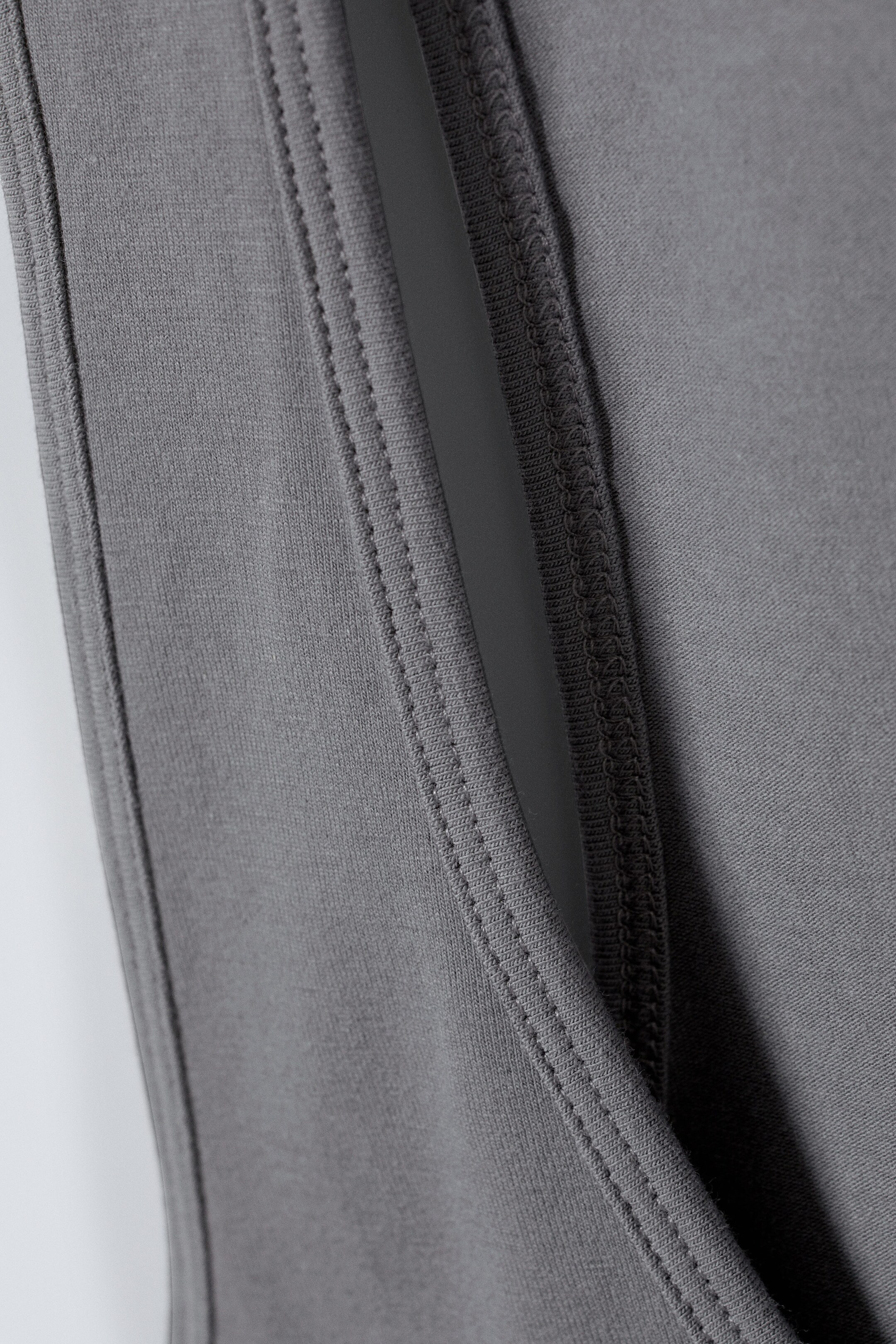 Dark Grey - Deep U-Neck Tank Top - 1