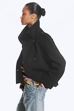 Dark Blue - Funnel neck jacket - 3