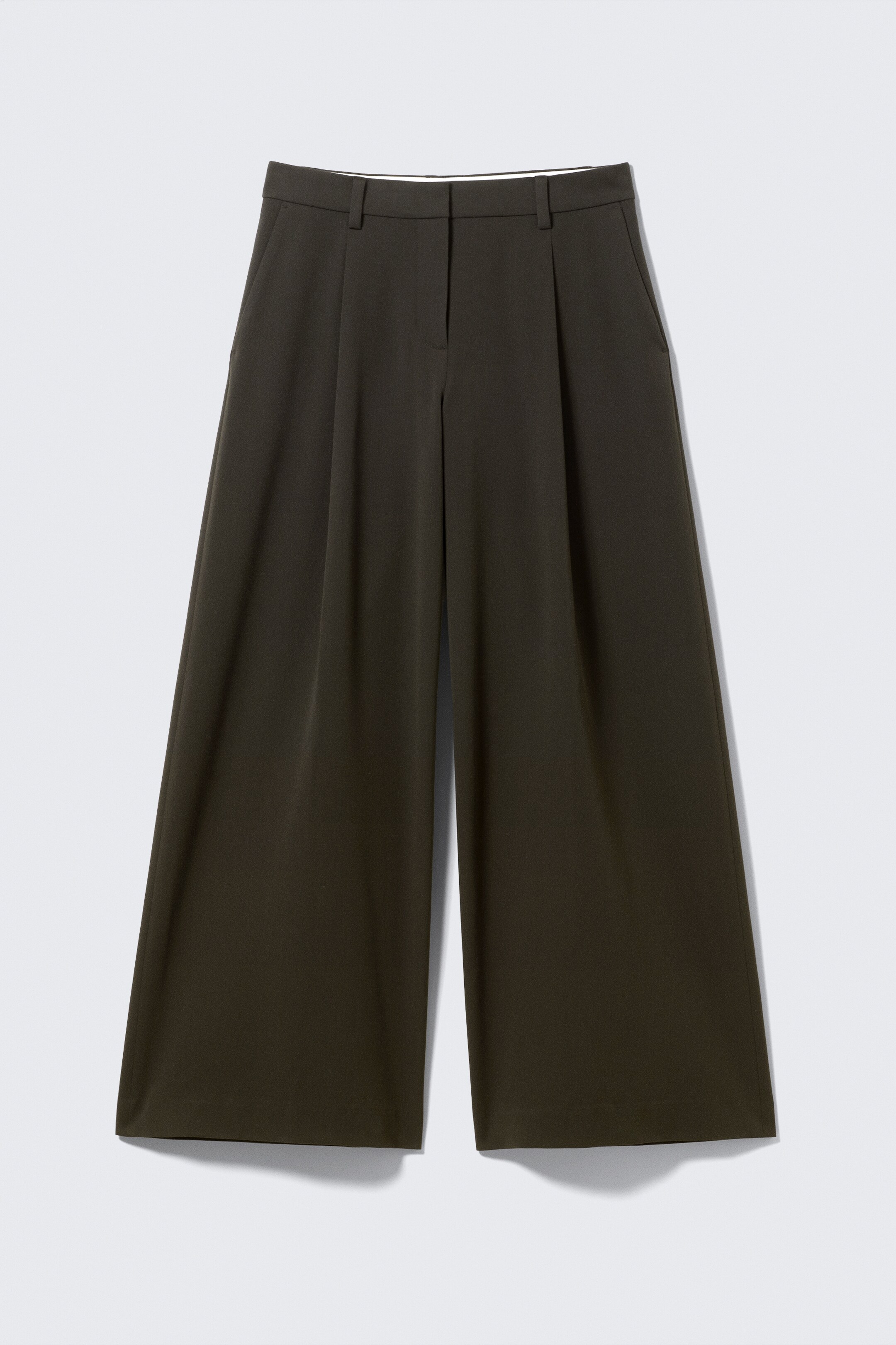 Visualizza immagine più grande: Pantaloni da tailleur a gamba larga e vita bassa - Marrone scuro - DONNA | H&M IT 5