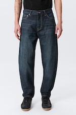 Bleu profond - Bleu foncé - Jean fuselé taille mi-haute Ray - 1