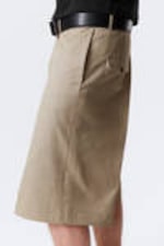 Beige - Locker geschnittene Anzugshorts - 2