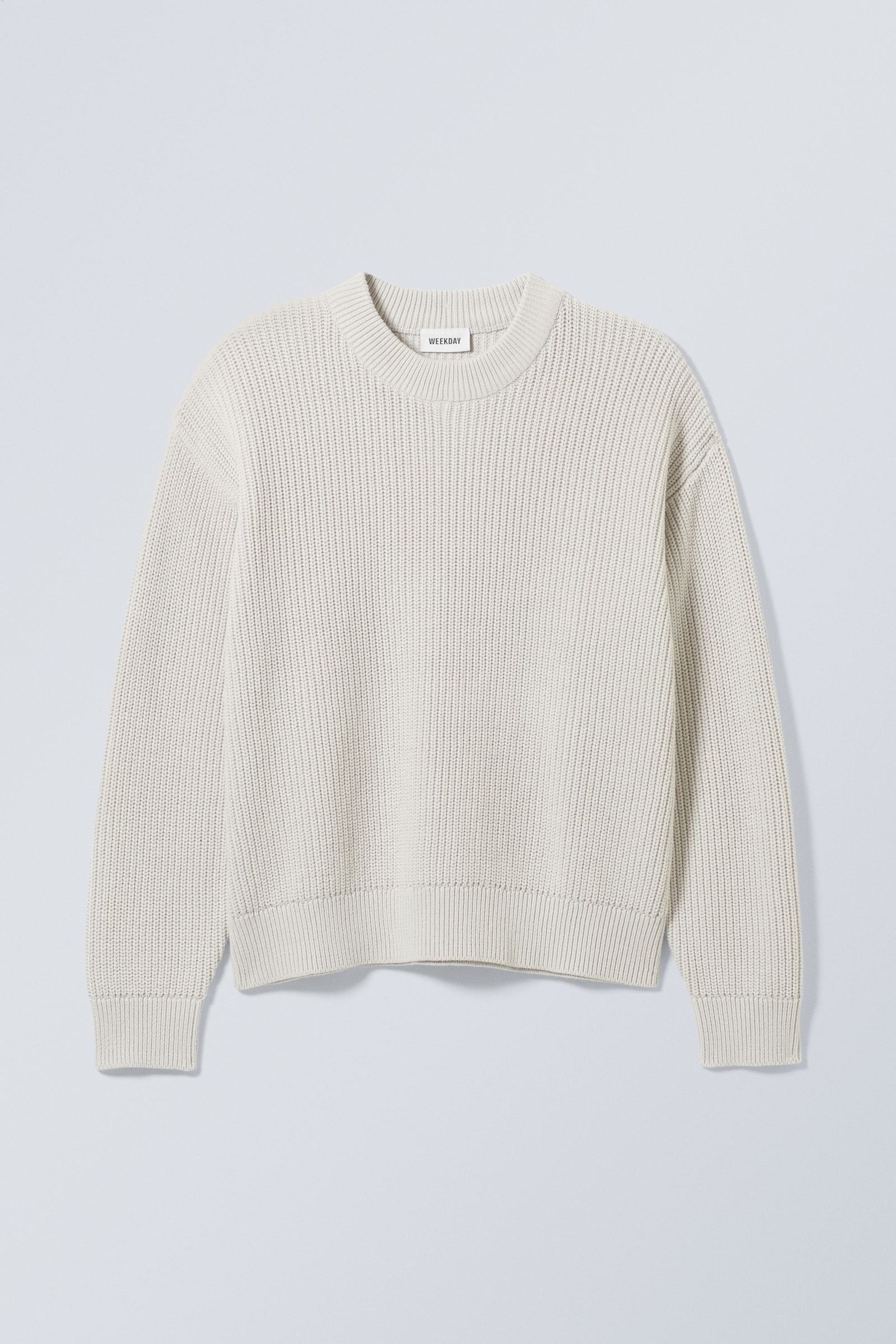 Ecru - Regular Heavy Knit Sweater - 0