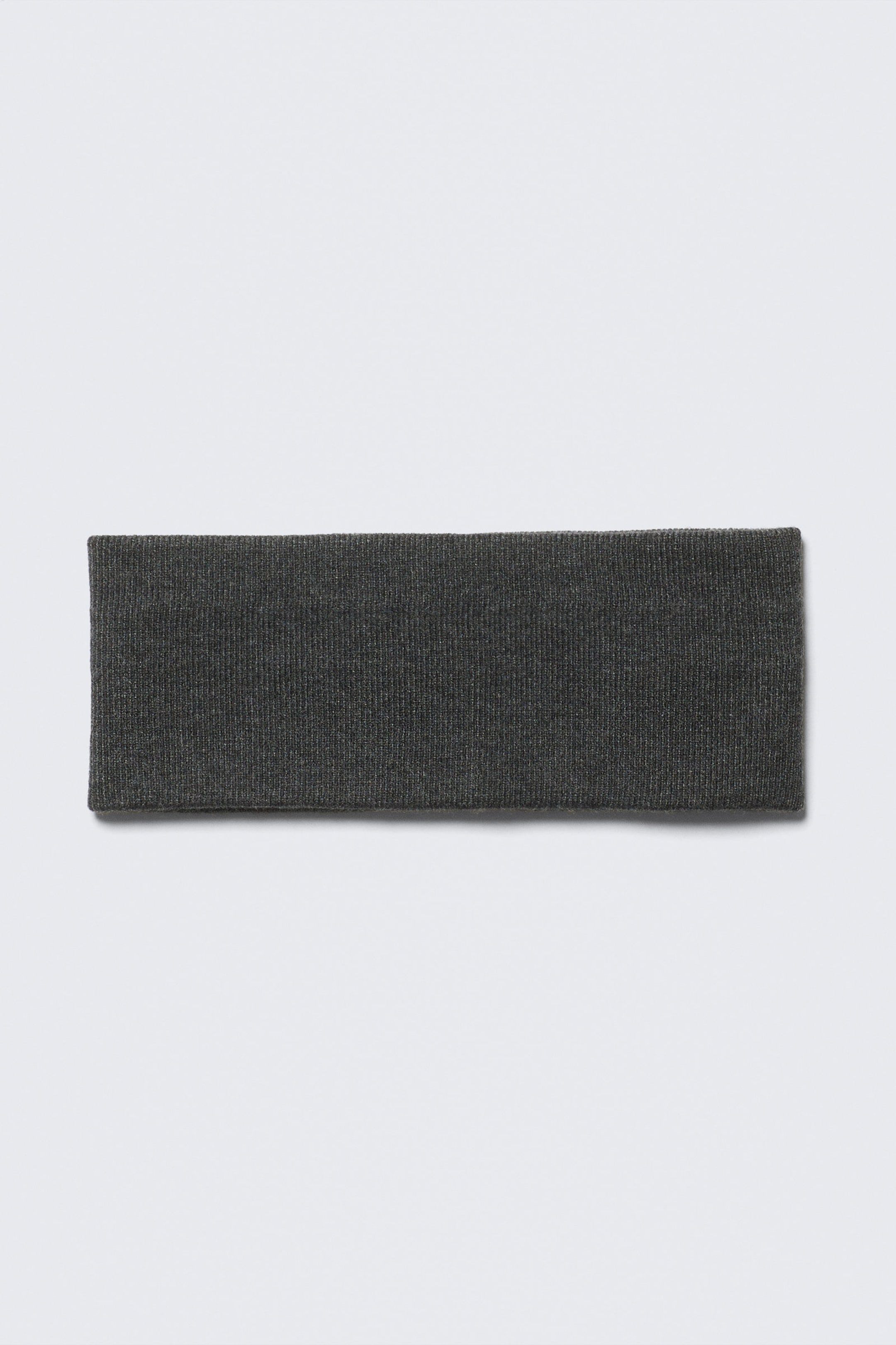 Mörkgråmelerad - Ribbad dubbellager-pannband