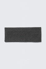 Dark Grey Melange - Ribbed Double-Layered Headband - 1