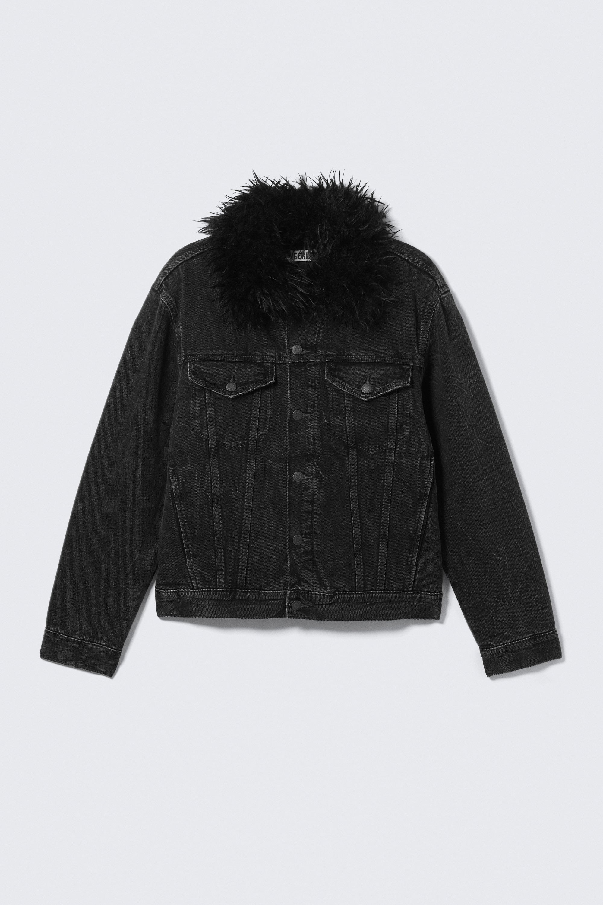 Vadderad denimjacka - Risso Black - Black