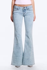 Frosty Blue - Light Blue - FLARE LOW RISE FLARED SKINNY JEANS - 1