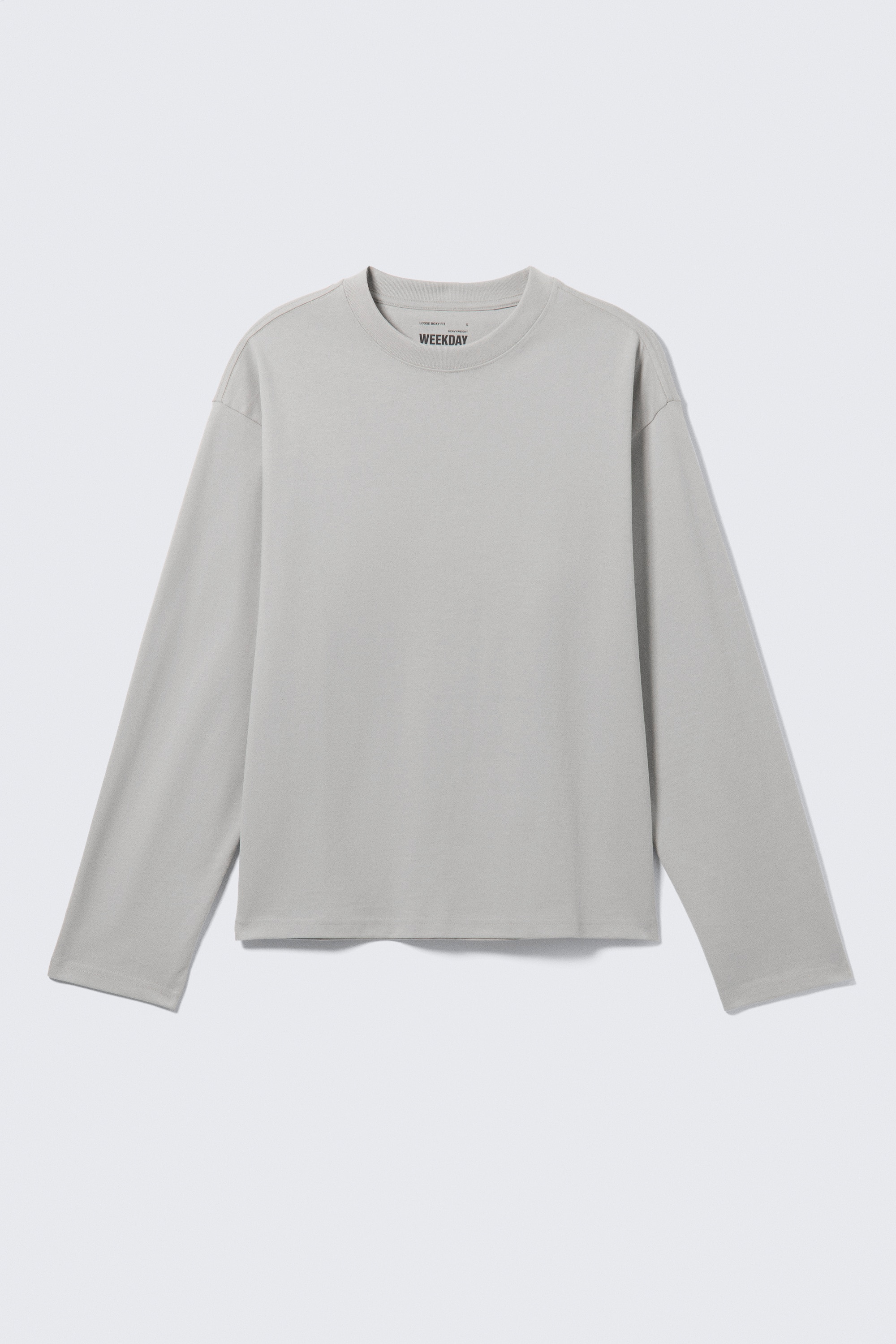 T-shirt a maniche lunghe Loose Boxy - Talpa chiaro/Blu navy scuro/Blu lavato/Bianco/Righe blu e bianche/Marrone scuro a righe/Nero/Marrone scuro/Verde scuro/Grigio polvere/Bianco e blu navy a righe