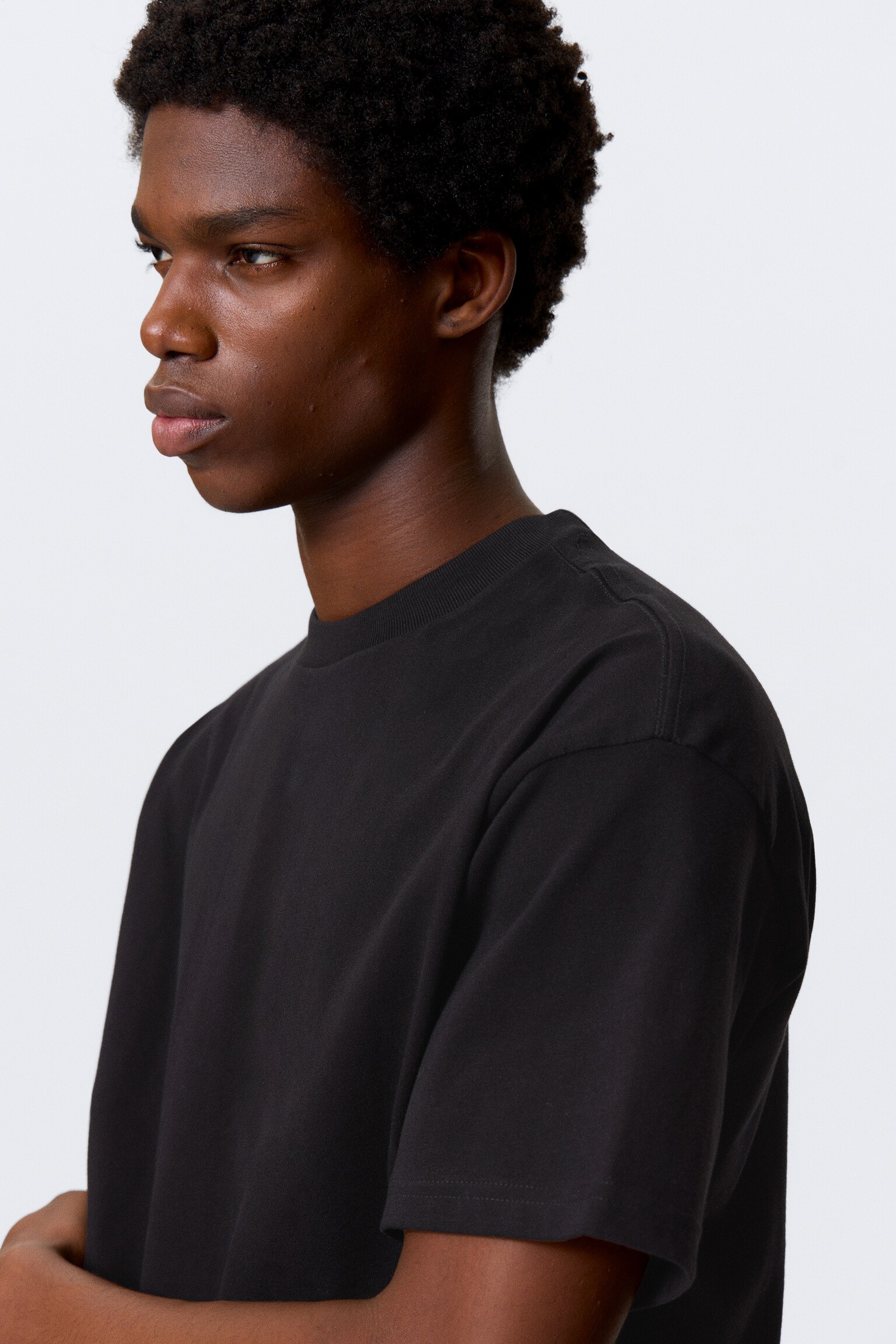 Great Boxy Heavyweight T-Shirt - Black/Dark Navy Blue/White/Dark Brown/Dark Blue/Light Grey/Khaki Green/Dark Green/Dark Grey - 4