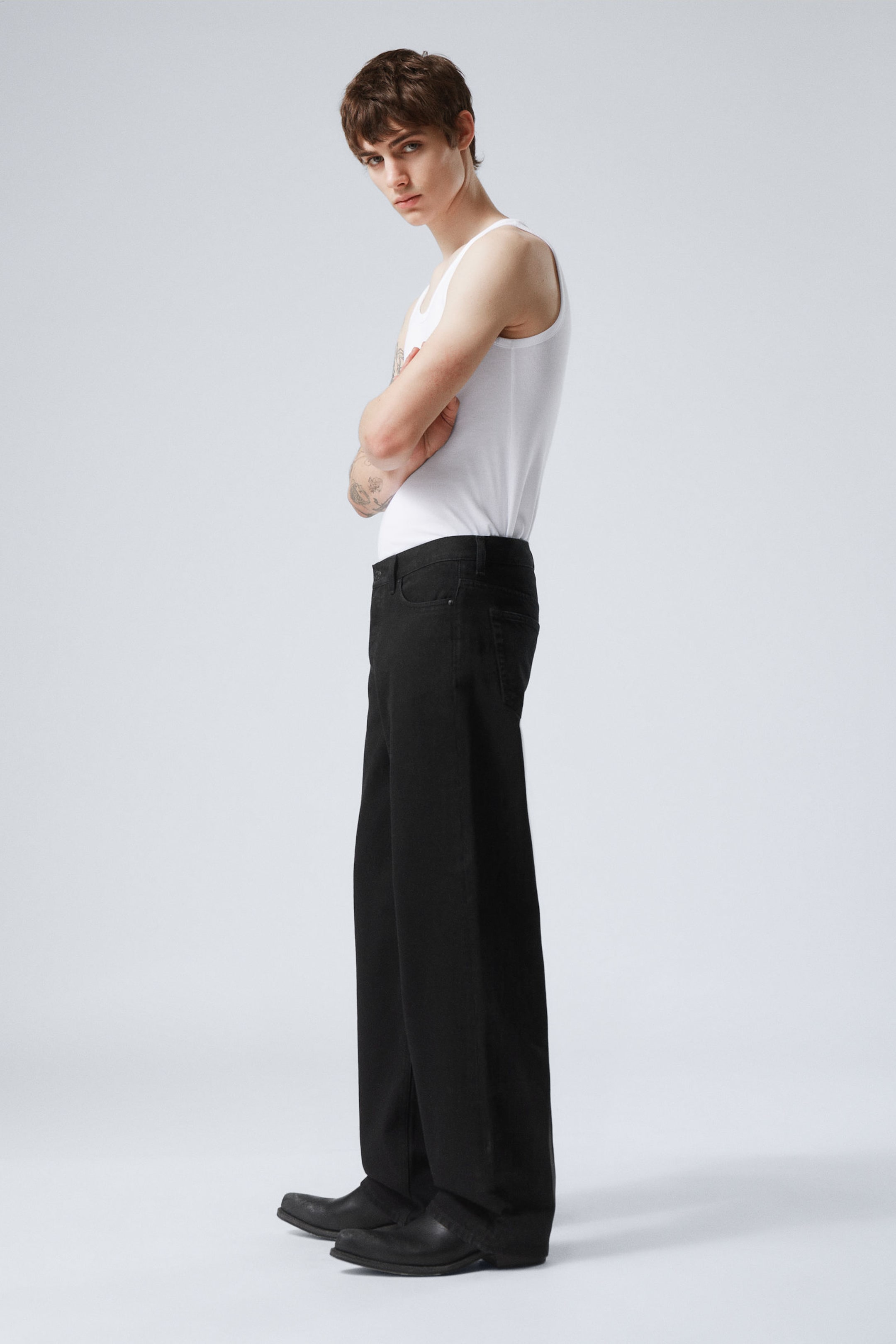Black Rinse - Schwarz - Sphere Low Waist Loose Straight Leg Jeans - 4