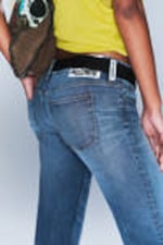 Kite Blå - Mellanblå - Flare Low Waist Flared Skinny Jeans - 3