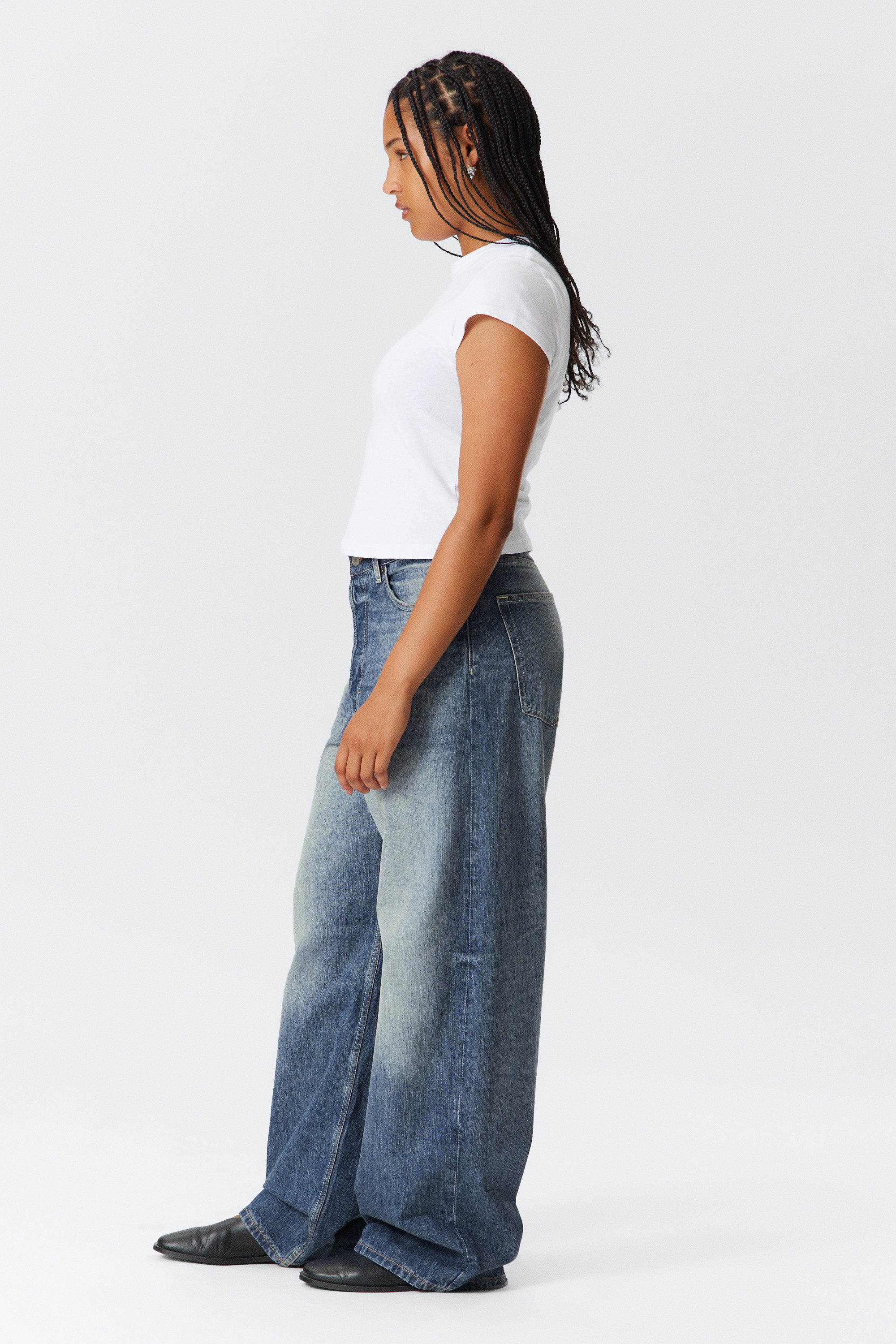 Board Blue - Medium Blue - Astro Loose Baggy Leg Jeans - 5