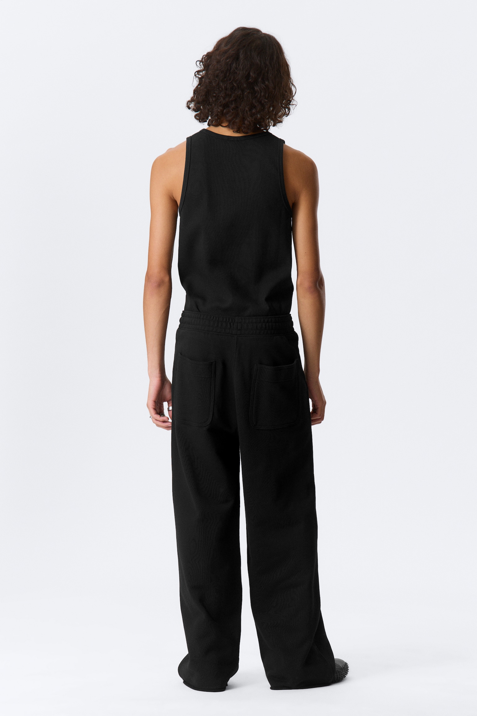Pantalon de jogging en molleton ample Astro - Noir/Gris poudré clair - 6