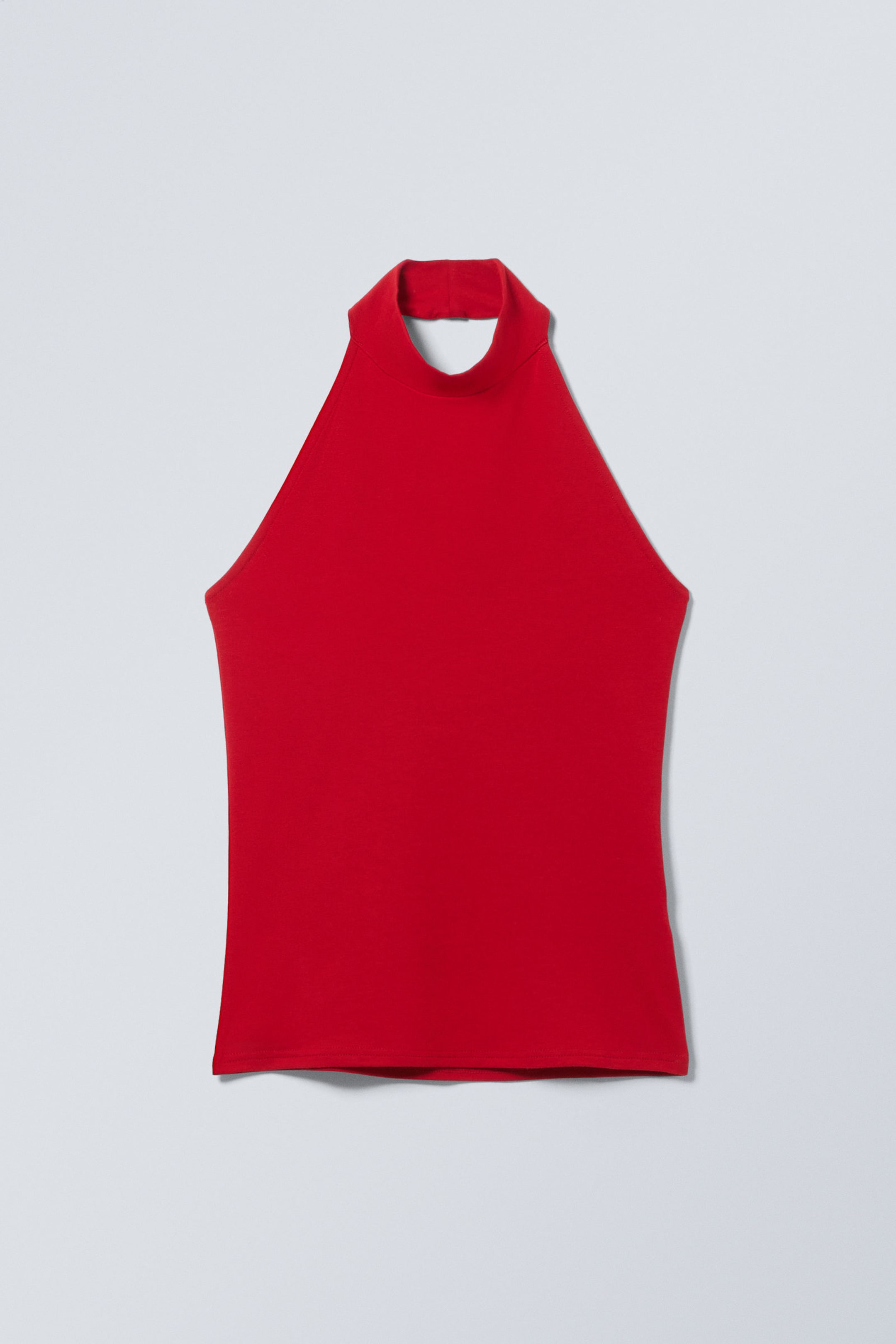 Red - Halter Tank Top - 0