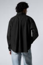 Schwarz - Oversized-Hemd aus Baumwoll-Viskose - 2