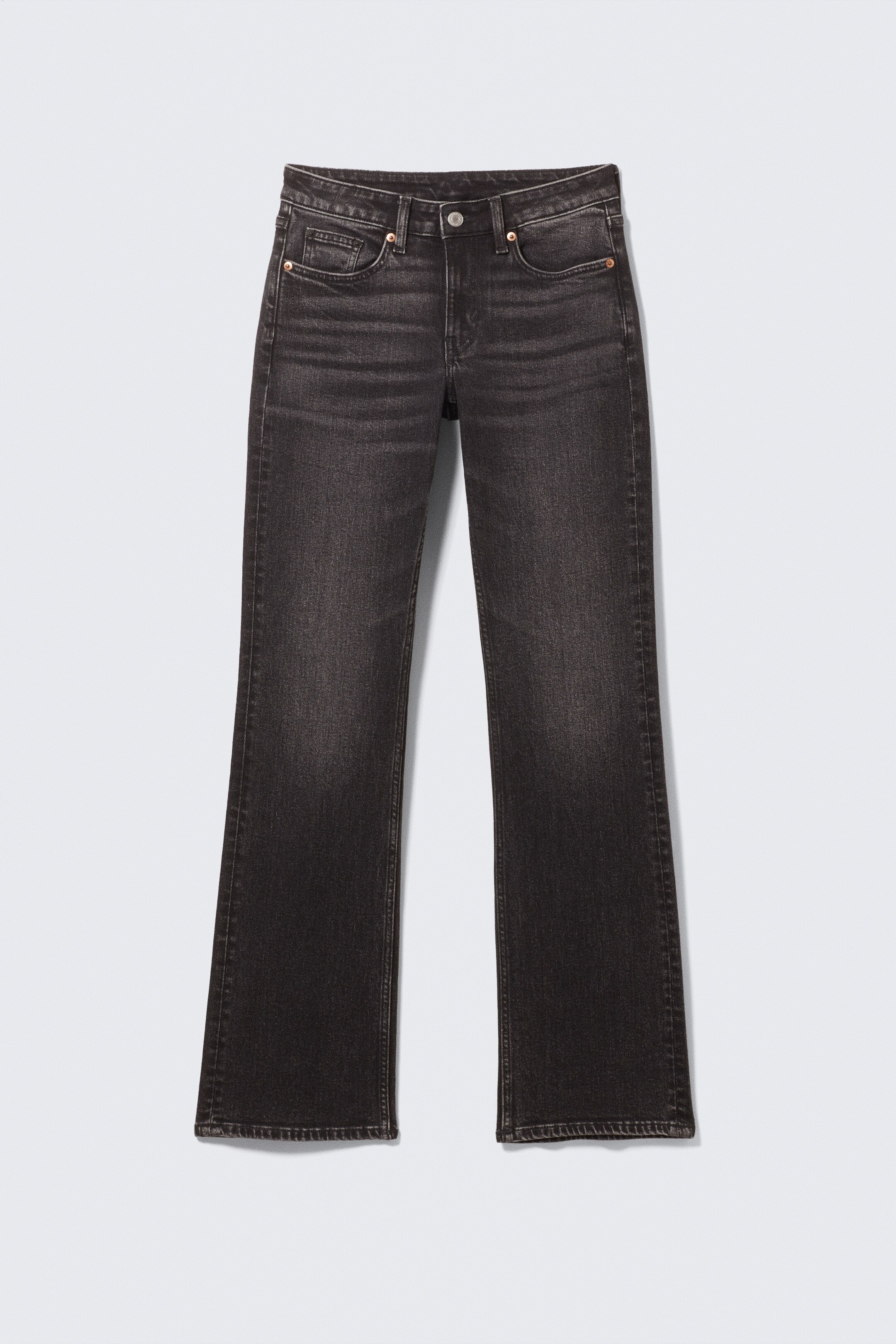 Visa större bild: Tension Mid Waist Slim Bootcut Leg Jeans - Paloma Black - Svart - DAM | H&M FI 6