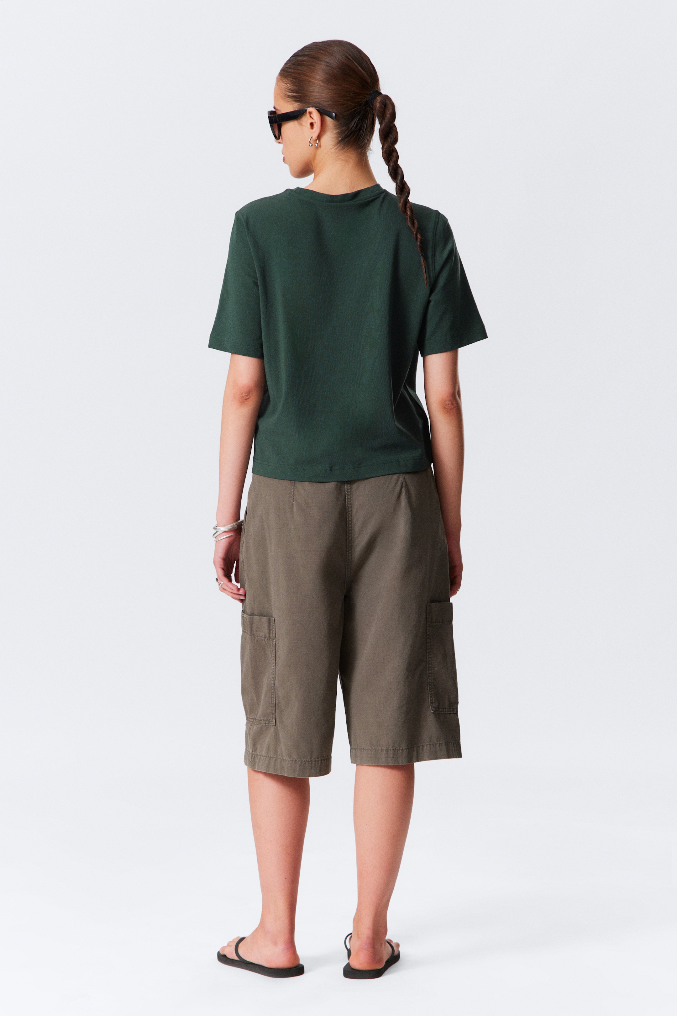 Προβολή μεγαλύτερης εικόνας: Perfect Boxy T-shirt - Πετρόλ - Ladies | H&M GR 3
