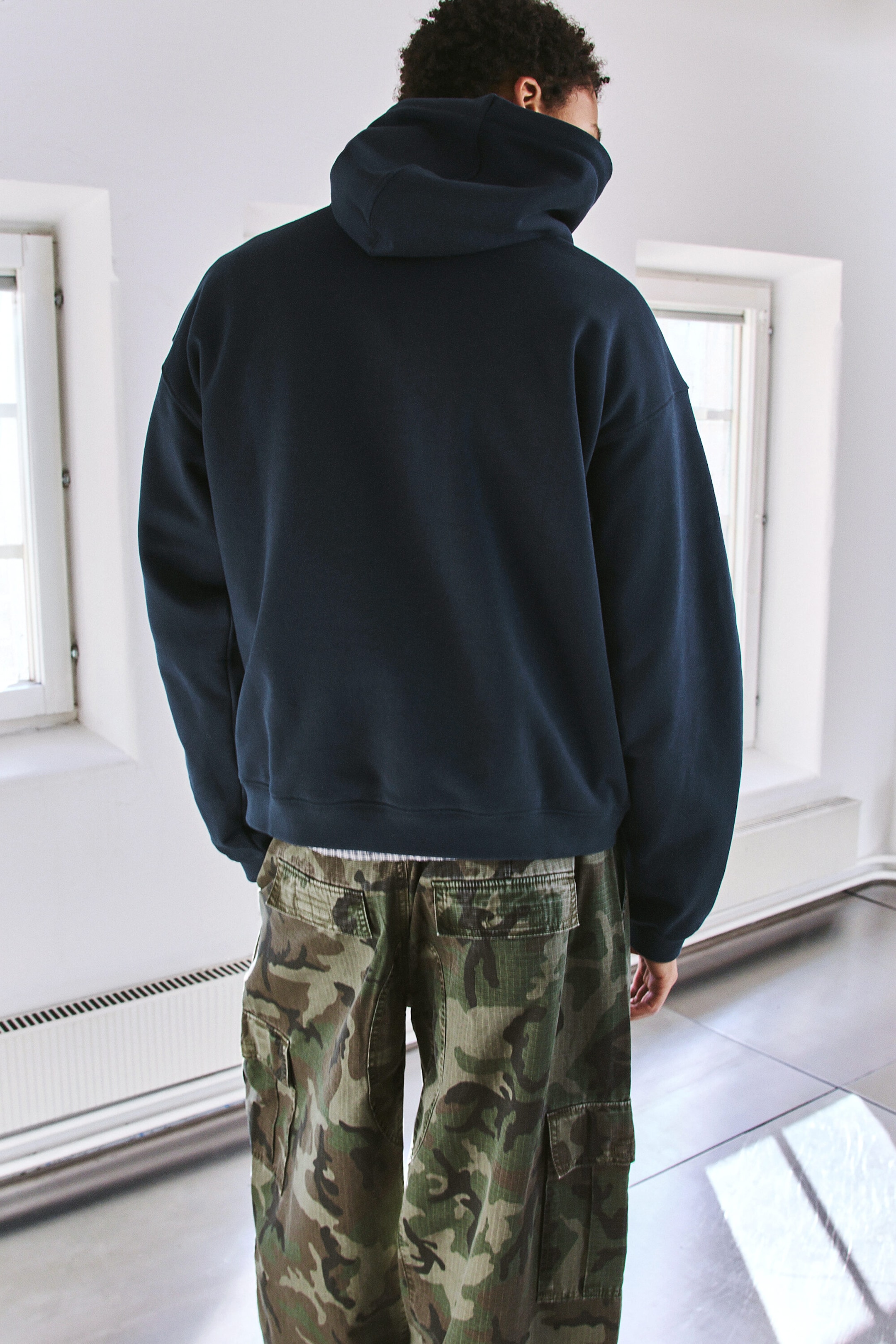 Dark Blue - Home Alone Loose-Fit Hoodie - 2
