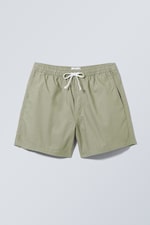 Light Dusty Khaki - Regular Oxford Shorts - 0