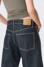 Blue Rinse - Dark Blue - Abell Mid Rise Regular Barrel Leg Jeans - 5