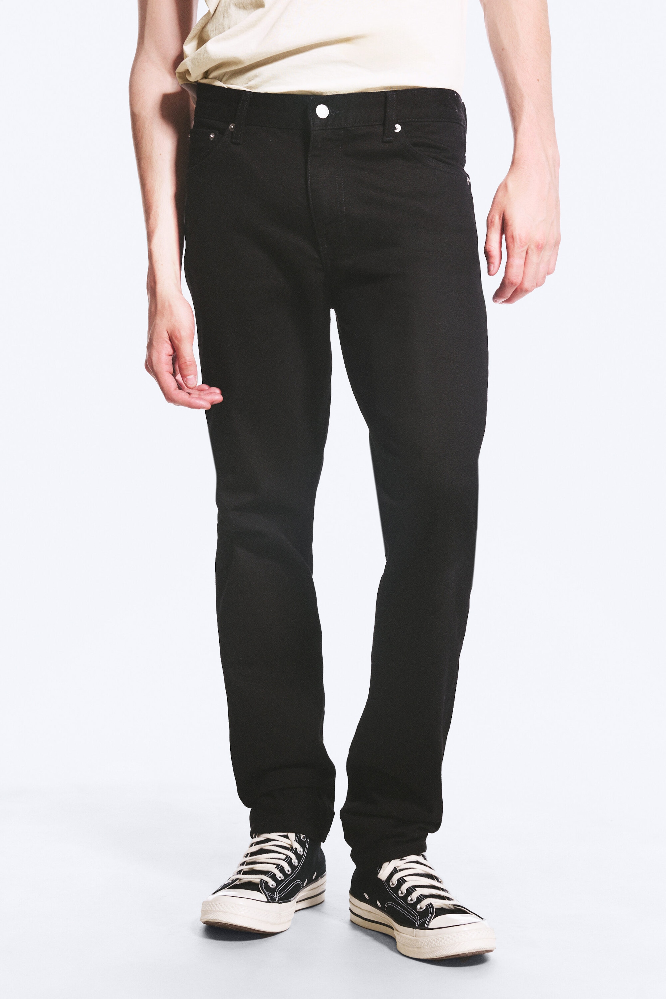 Almost Black - Schwarz - Sunday Mid Waist Slim Tapered Jeans - 3