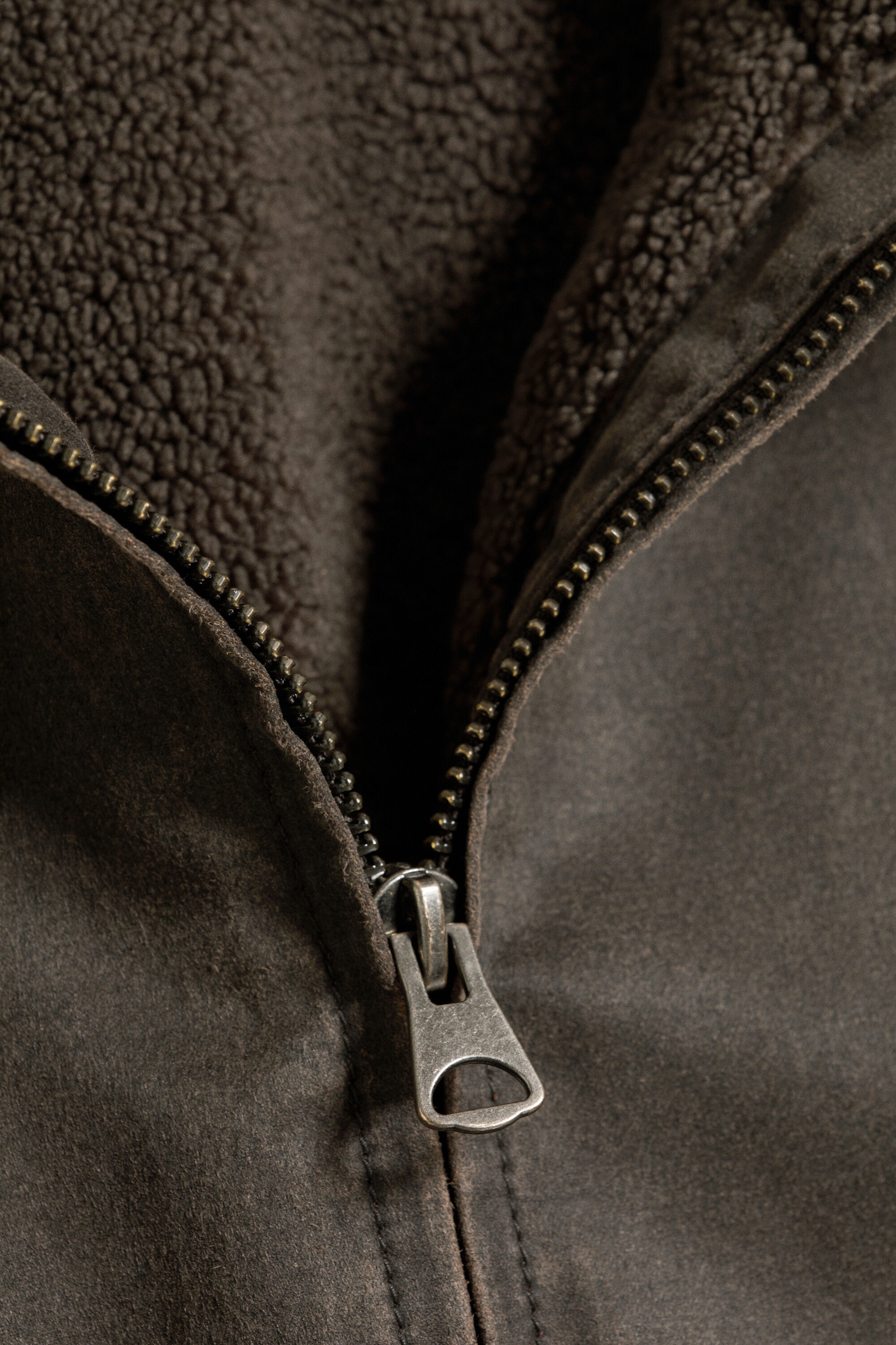 Dunkles Khakigrün - Pile Lined Hooded Jacket - 6