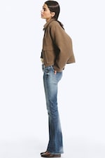 Soft Brown - Cropped Boxy Zip Jacket - 3