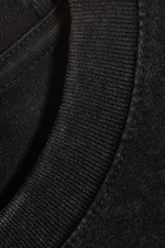 Worn Black - Shrunken Short-Sleeved Cotton T-shirt - 1