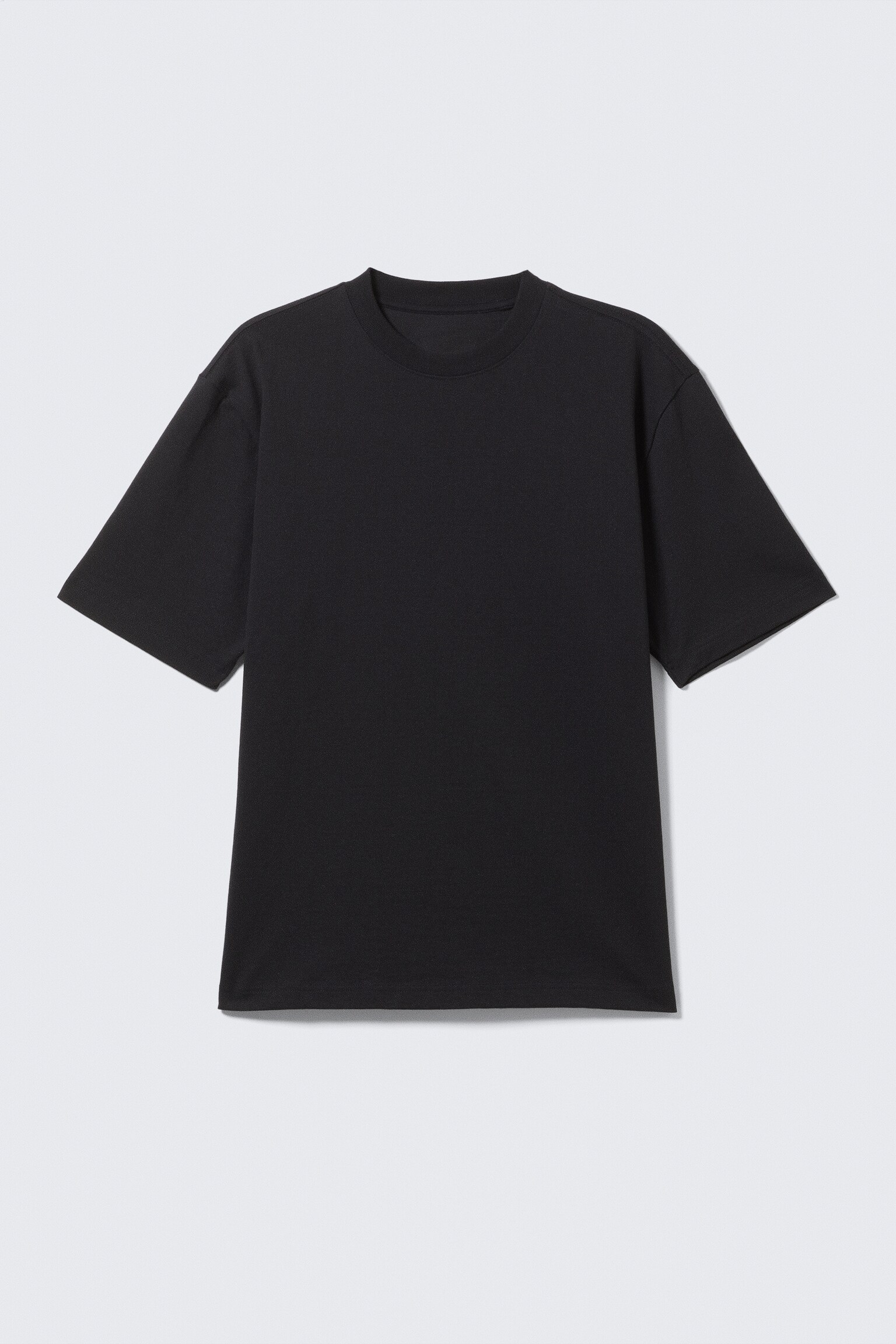 Relaxed Fit Short-Sleeved Cotton T-shirt - Navy Blue/Dark Green/Black/White/Light Blue/Dusty Khaki Green - 2