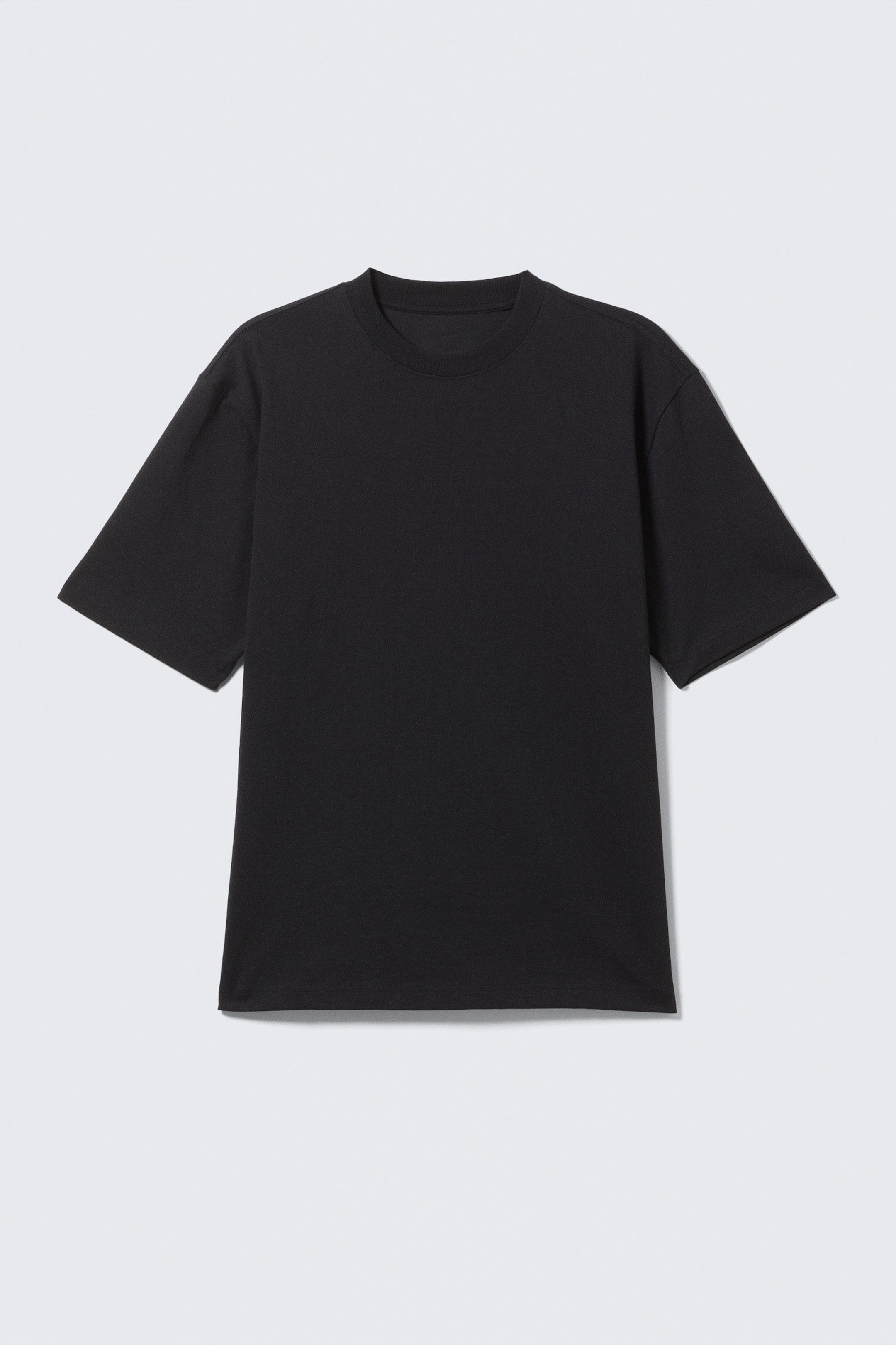 Navy Blue - Relaxed Fit Short-Sleeved Cotton T-shirt - 3