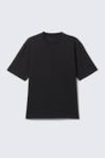 Navy Blue - Relaxed Fit Short-Sleeved Cotton T-shirt - 3