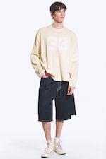 Helles Beige - 33 - College-Longsleeve mit lockerer Passform - 3