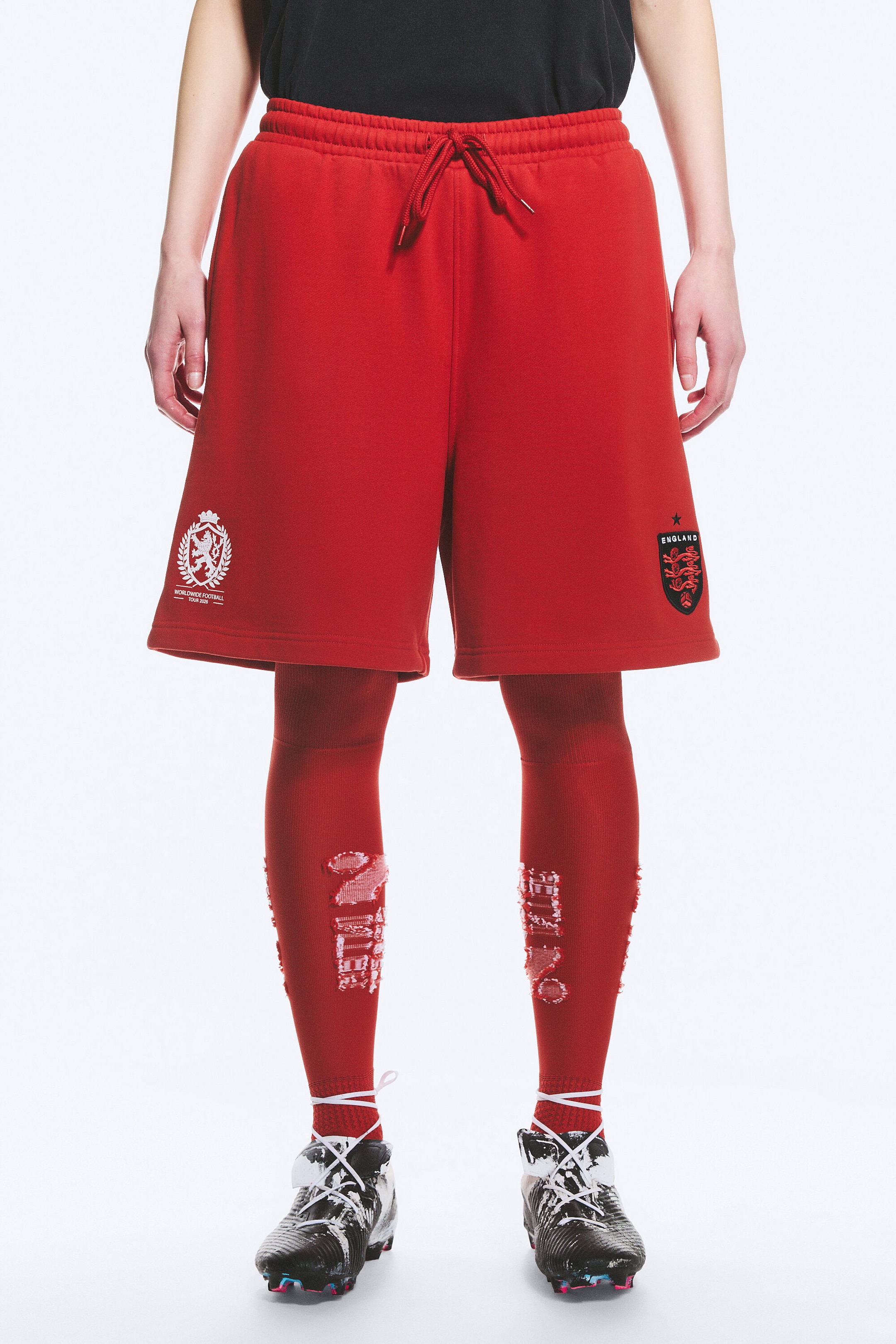 Bright Red - TOFFS Relaxed Jersey Football Shorts - 2