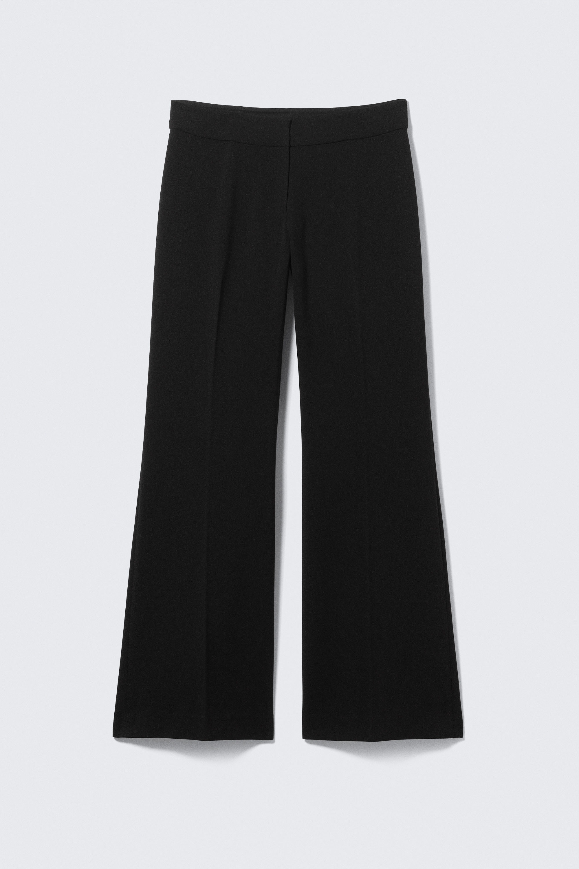 Black - Mid Rise Flared Suiting Trousers - 3