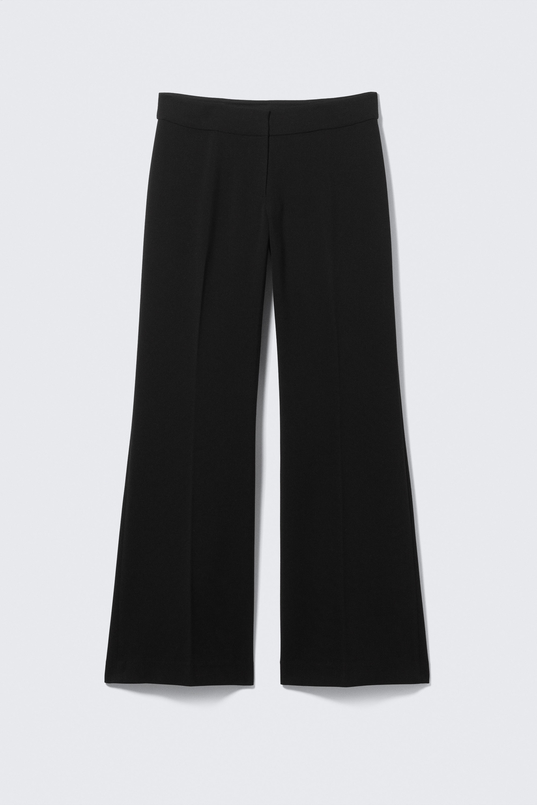 Black - Mid Rise Flared Suiting Trousers - 3