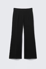 Black - Mid Rise Flared Suiting Trousers - 3