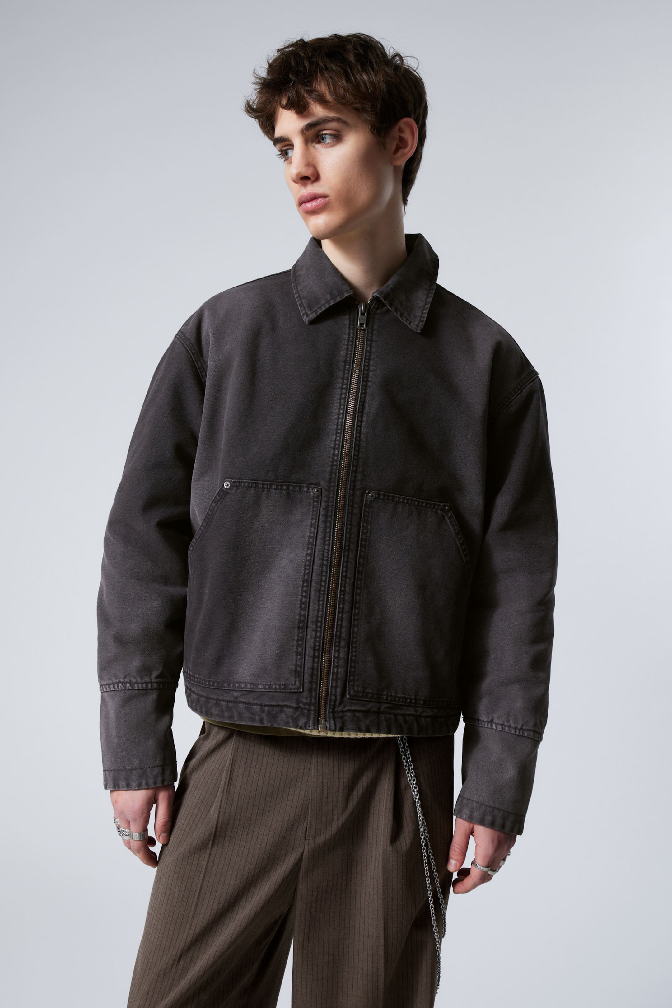 #272628 - Relaxed Washed Utility Jacket - 1