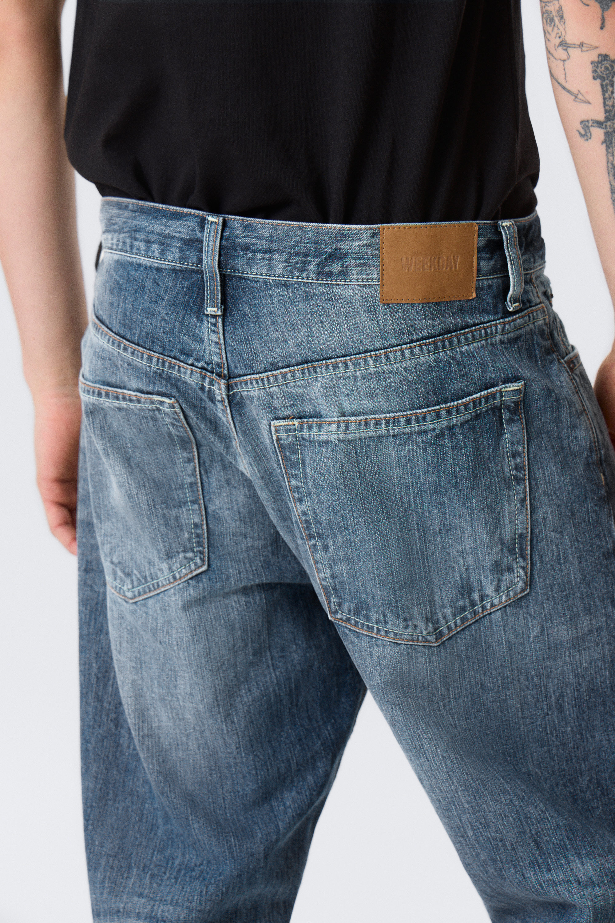 Board Blue - Mellanblå - Meteor Low Waist Relaxed Straight Leg Jeans - 11