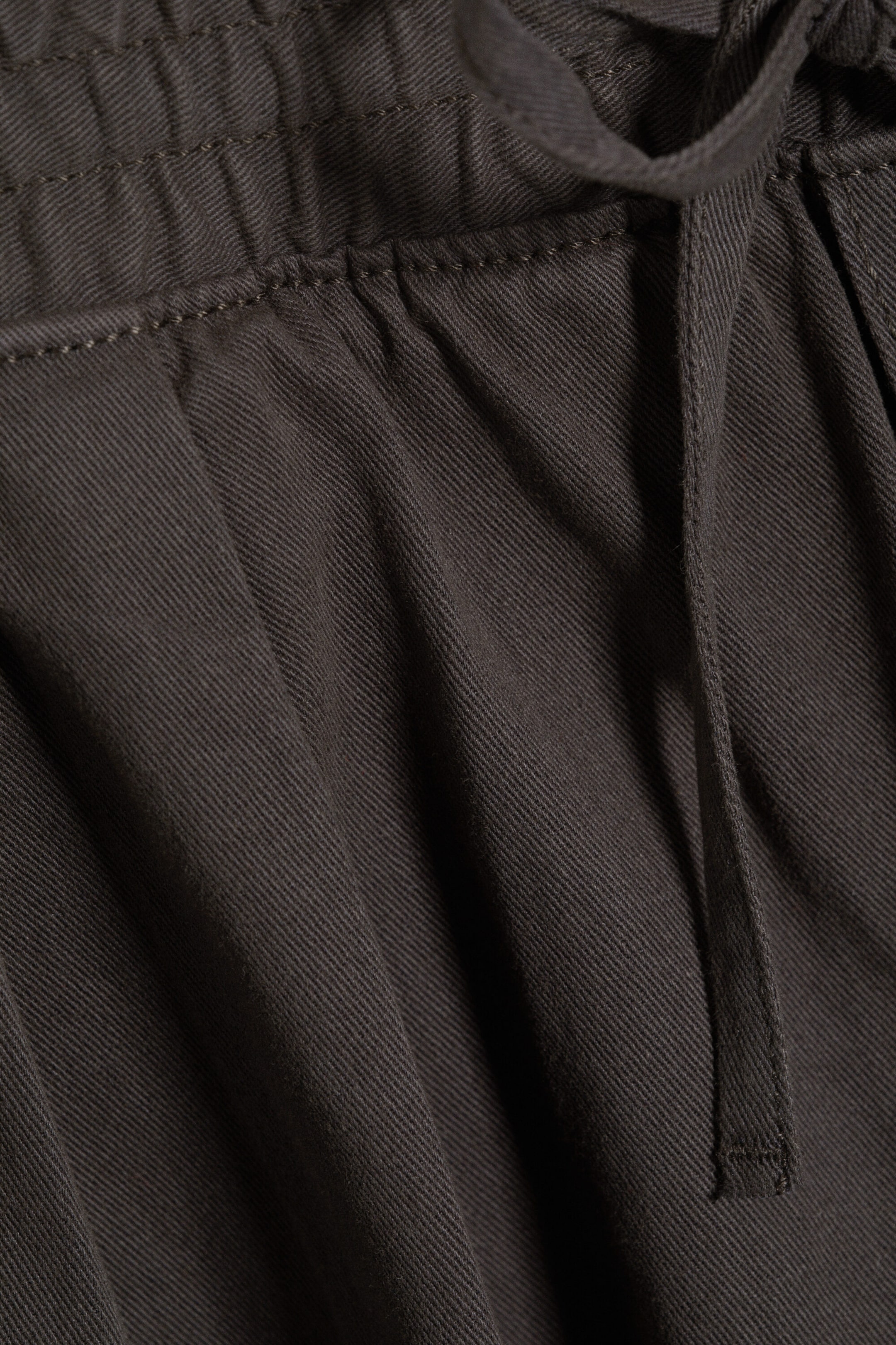 Dunkelbraun - Schlupfhose mit Barrel-Bein - 5