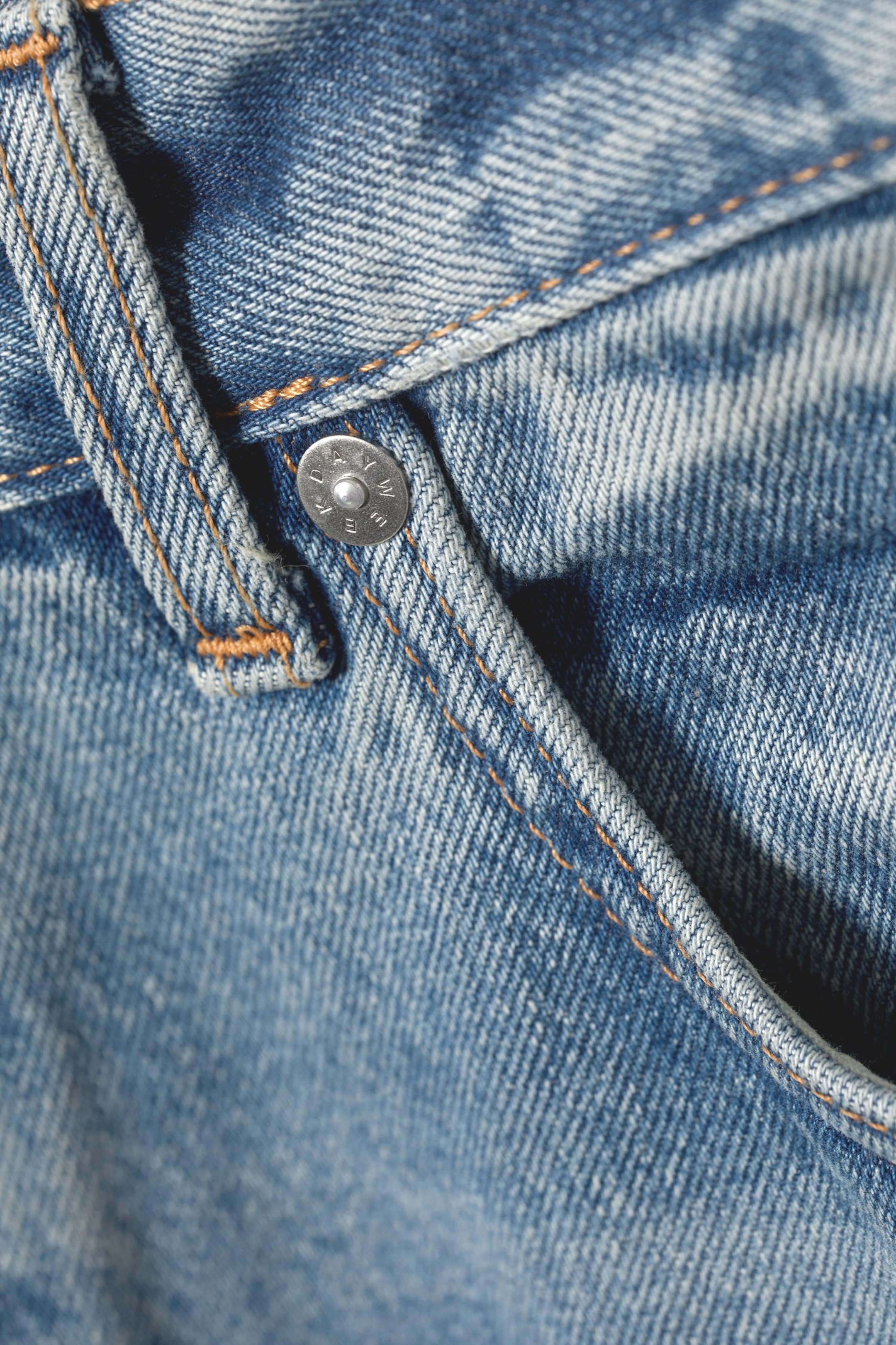 Seventeen Blue – Bleu moyen - Jean baggy ample taille mi-haute unisexe Astro - 1
