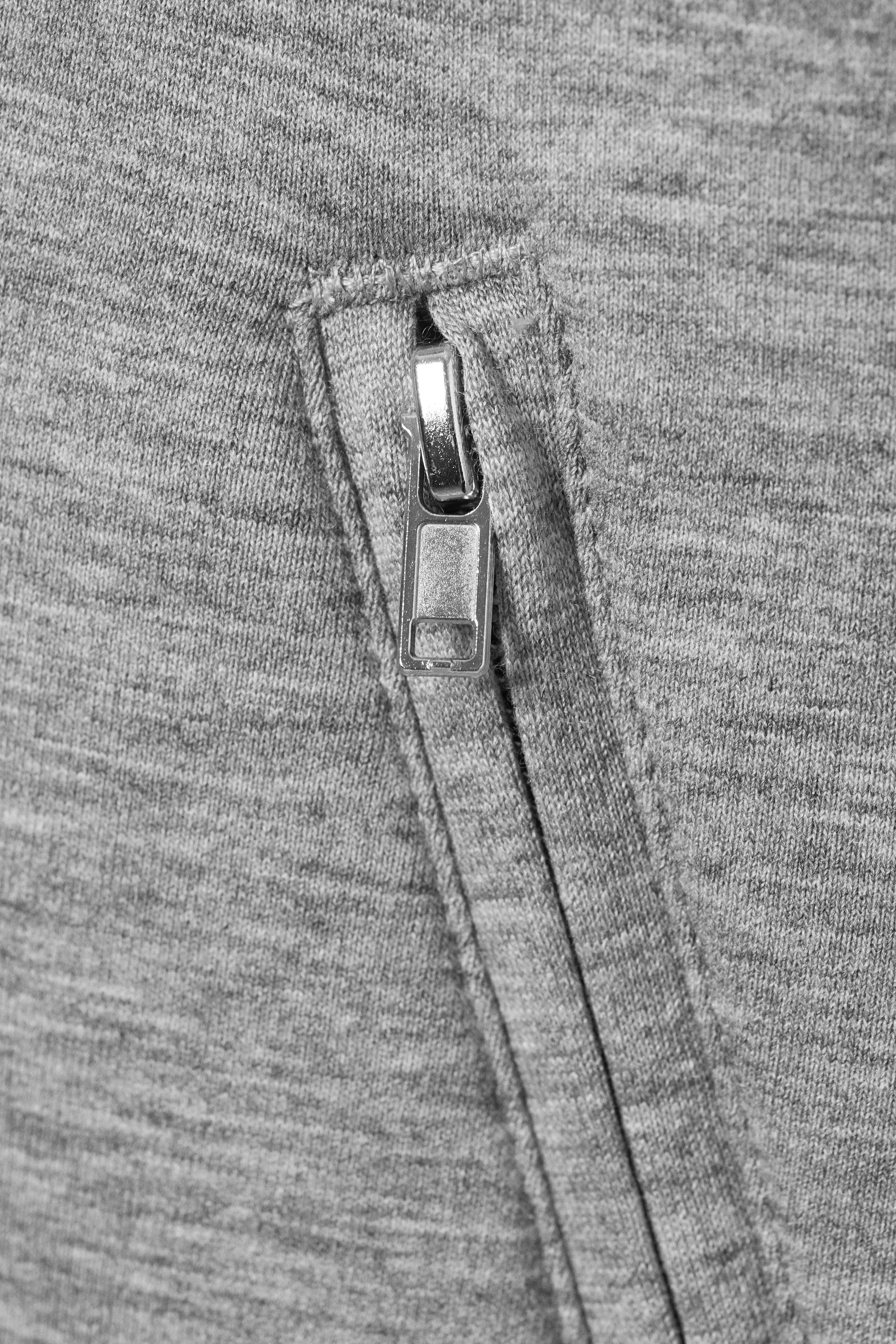 Grey Melange - OVERSIZED SCUBA ZIP JACKET - 5