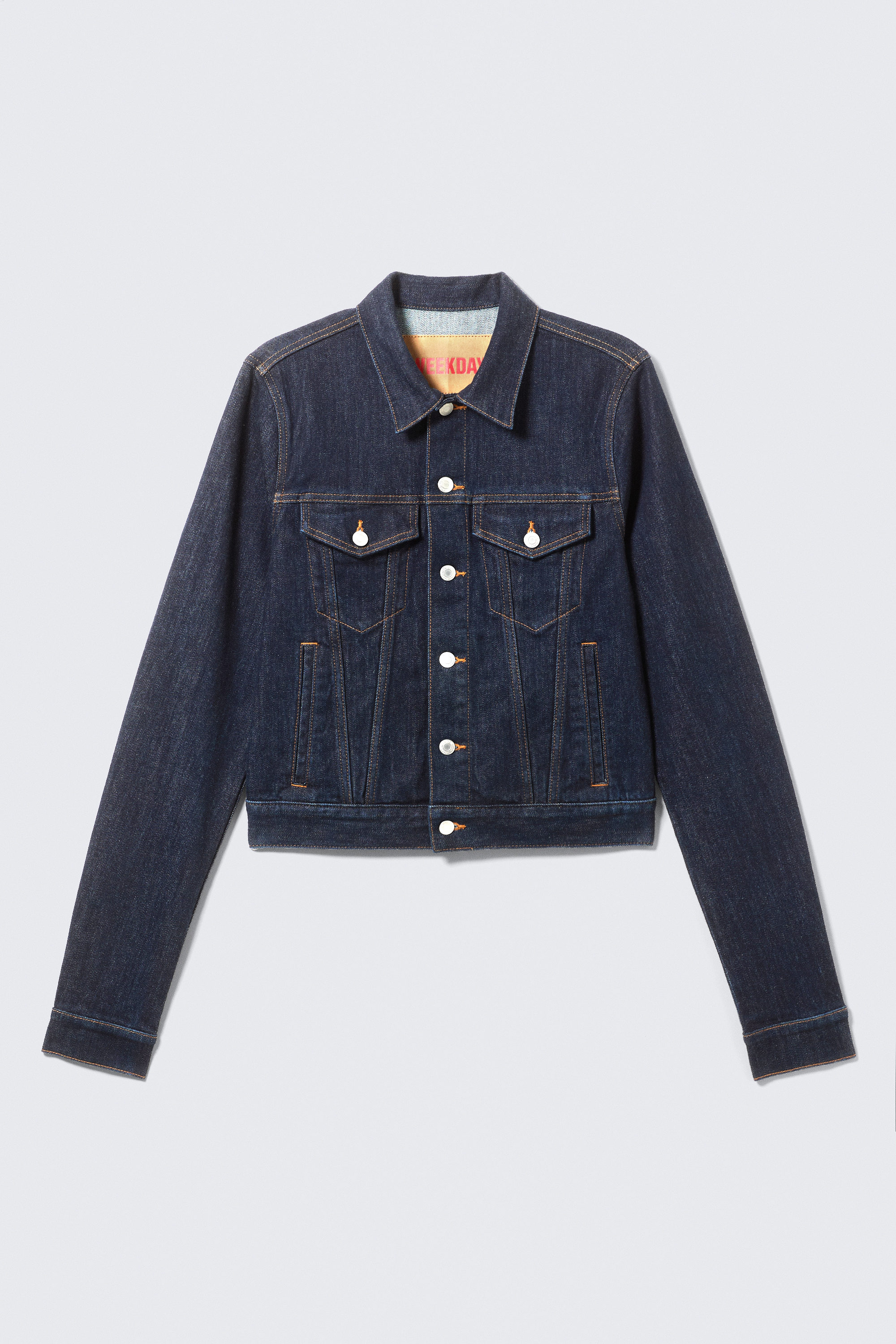 Blue Rinse - Dunkelblau - Schmal geschnittene Jeans-Truckerjacke - 5