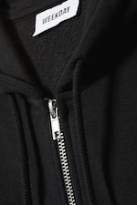 Black - High Rib Mini Zip Hoodie - 1
